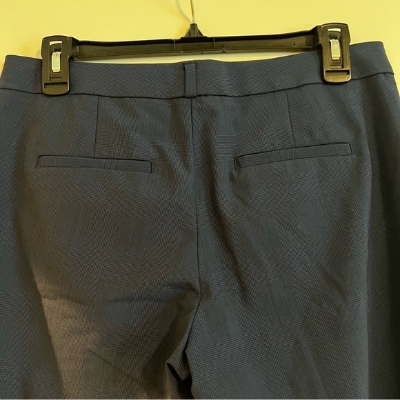 BANANA REPUBLIC INDIGO PLAID RYAN STRAIGHT ANKLE PANTS - Picture 4 of 5